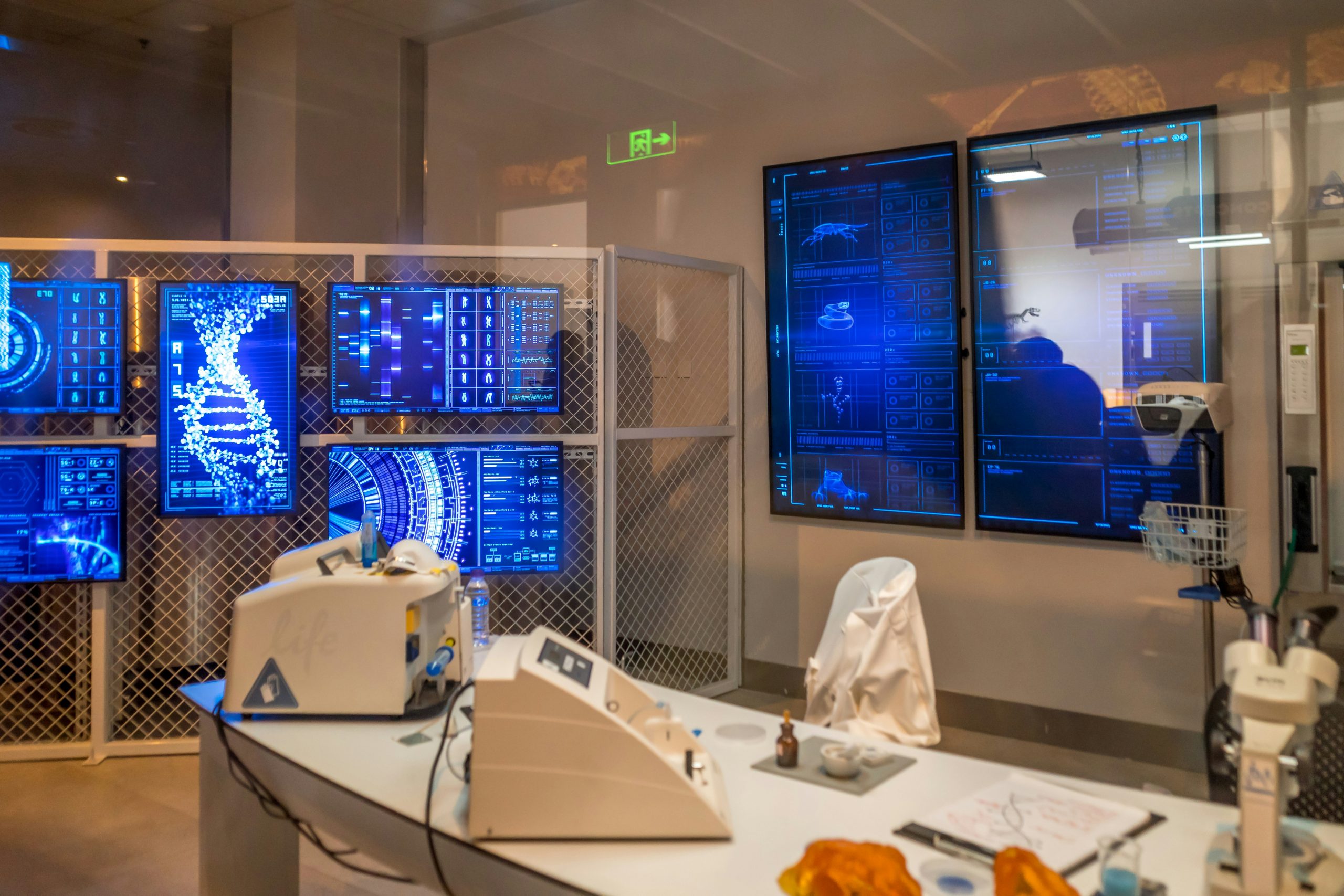 BrandGuard Elite demo control room with multiple monitoring screens